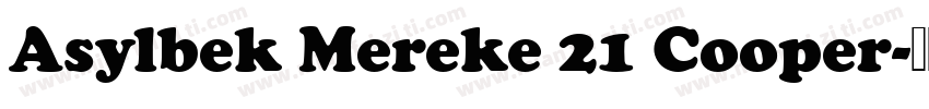 Asylbek Mereke 21 Cooper字体转换